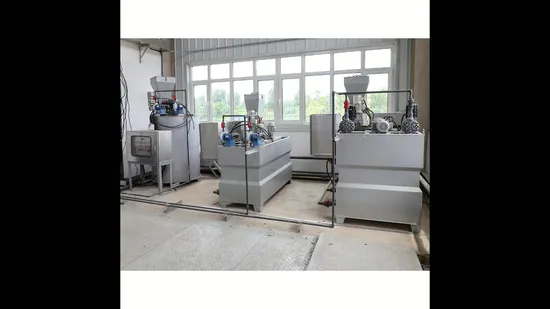 Máquina dosadora automática de polímero, equipamento de alimentação de dosagem, dispositivo de adição de produtos químicos para águas residuais, tratamento de águas residuais, estação de tratamento de esgoto