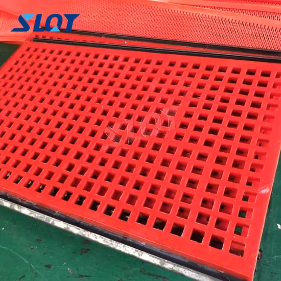 Tela vibratória modular de poliuretano e estrutura de aço para desidratação de painel PU
